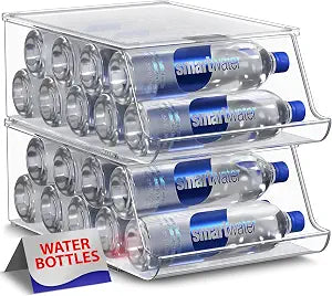 Sorbus Water Bottle Organizer for Refrigerator & Pantry, Stackable (2 Pack)