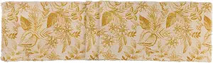 Boston International Cotton Table Runner Dining Room Tabletop Decorations for Home and Tablescapes, 72" x 13", Dijon Botanica