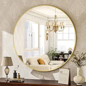 HARRITPURE Round Mirror 20 Gold Wall Mounted Circle Mirrors