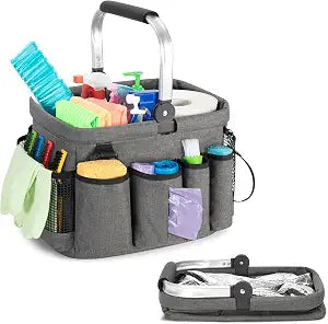 PGmoon Cleaning Caddy Organizer with Handle, Grey