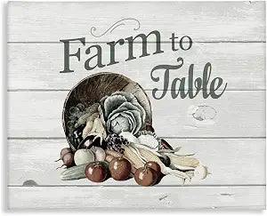 Stupell Industries Farm to Table Vegetables, 24 x 30 Inch Canvas Wall Art
