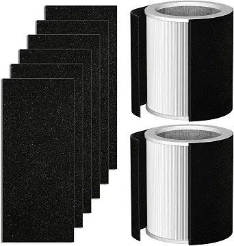 H-PF400 HEPA Filter Replacement Kit Compatible with H-HF400-VP H-PF400 Hunter HP400 Cylindrical Tower Air Cleaner Purifier, 2 HEPA Filters + 8 Pre-Carbon Filters