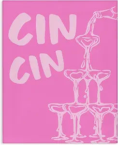Stupell Industries Pink Champagne Tower, 16 x 20 Inch Canvas Wall Art