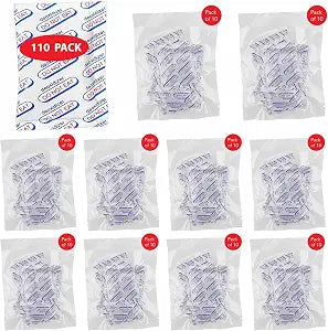110 Packs 100cc Food Grade Oxygen Absorbers (11x packs of 10), Oxygen Absorbers for Food Storage, Long Term Food Freshness Works in Mylar Bags Mason Jars and Vaccum Bags