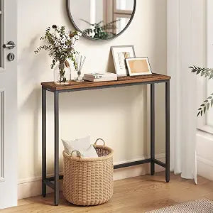 VASAGLE 31.5" Console Table, Narrow Behind Couch Table, 1 Tier