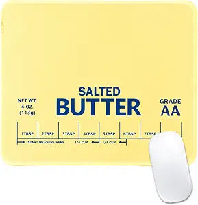 Eartim Funny Salty Butter Mousepad 1Pc Yellow Square Comfortable Mouse Pad