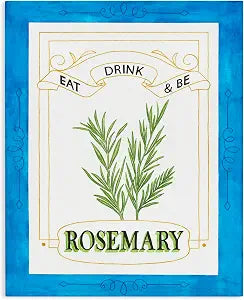 Eat Drink Rosemary Botanical, 16 x 20 Inch Canvas Wall Art