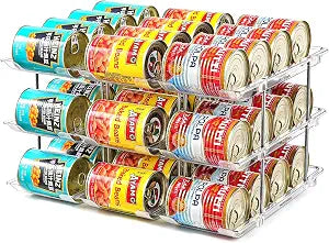 Can Organizer for Pantry, Stacking Can Storage Organizer Hold 36 Cans