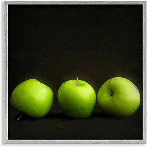Apple Trio Still Life Kitchen, 12 x 12 Inch Framed Gicle Print