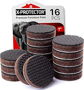 Non Slip Furniture Pads 16 pcs 1" X-Protector - Premium Furniture Grippers!