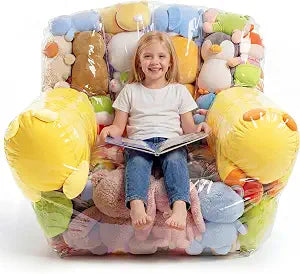 NTYNTY Clear Stuffed Animal Storage Chair for Kids & Adults