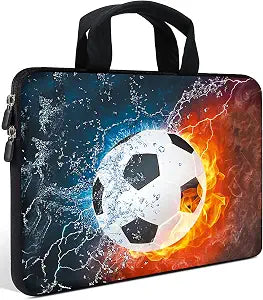 AMARY Laptop Sleeves 11.6" 12" Laptop Handle Bag Neoprene Notebook Carrying Pouch Chromebook Sleeves case (Soccer)