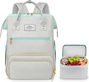 Lunch Backpack, 15.6 Inch Laptop Backpack, Stylish Nurse Teacher Work Bag