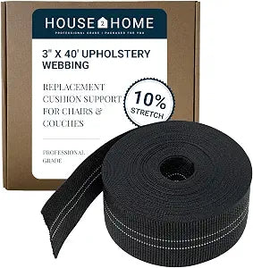 House2Home Elastic Furniture Webbing Roll, 3" x 40' Repair Support