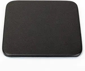 Dacasso Leatherette Square Coaster, 4-Inch, Black