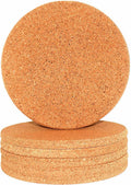 Cork Tripod Circular Heat Pad 6-Piece Set - High-Density Thick Coaster Set 7.2 Inch Heat-Resistant Multifunctional Board Kitchen Insulation Pad/Plant Coaster