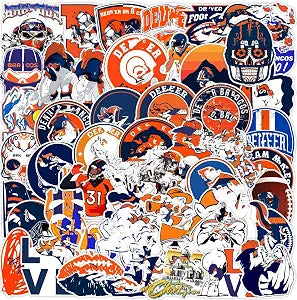 50 PCS American Sport Team Stickers Pack for Water Bottle, Laptop, Bicycle, Computer, Motorcycle, Travel Case, Car Decal Decoration Sticker