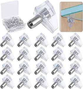 20 Pack 5mm Clear Locking Shelf Support Pegs