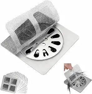 Disposable Shower Drain Hair Catcher, 30 Pack 3.93 * 3.93" Mesh Stickers