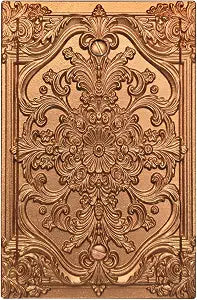 Victorian Floral Decorative Blank Wall Plate Cover, Ornate Baroque Embossed Electrical Box Cover for Bedroom, Living Room, Bathroom & Vintage Home Interiors - Antique Copper