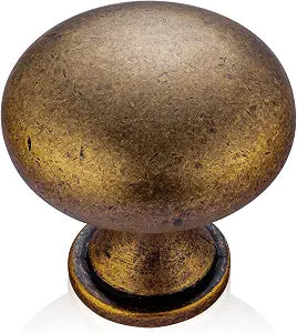 10-Pack Antique Brass Cabinet Knobs, Kitchen Drawer Dresser Knobs