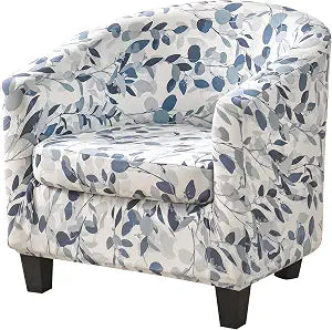 Club Chair Slipcover 2 Piece Barrel Armchair Cover,Color 75