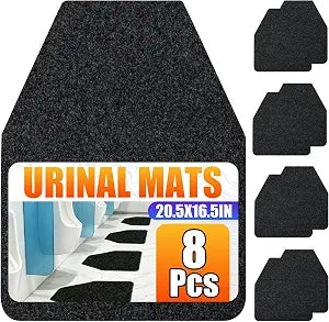 8 PCS Urinal Mats for Men BathroomUrinal Floor Mats, 20.5"x16.5"