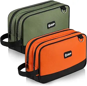 12" Tool Bag Small 2-Pack, Divider Zipper Pouch, Carry Tool Box Organizer