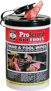T99001 PROFERRED Hand and Tool Wipes, Heavy Duty Tool Cleaning Wipes, Hand Cleaning Wipes, Degreasing, Waterless Hand Cleaner, Dual Surface, Work Surface Wipes,82 Count (Pack of 1)