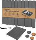 Fast-Drying Seamless Stone Dish Drying Mat, 24"x16" Diatomaceous Earth