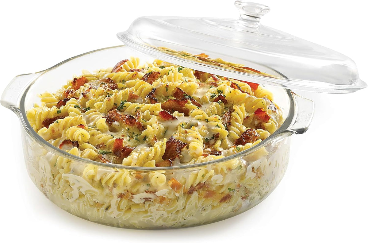 Libbey Baker's Basics Round Glass Casserole Dish with Lid
