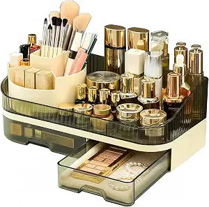 Makeup Organizer Countertop with Dual Drawers