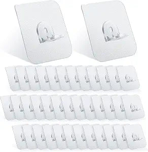 Jetec 60 Pcs Plastic Adhesive Shelf Bracket