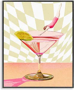 Diving Into Cocktail Kitchen, 11 x 14 Inch Framed Gicle Print