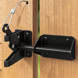 Heavy Duty Gate Latch for Wooden Fence with Cable Pull