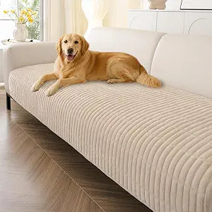 Smiry Couch Covers for Dogs, Non Slip Plush Washable Sofa Cover for Pets