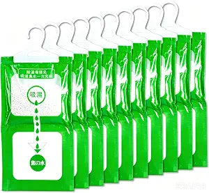 10 Pack Dehumidifier Bags, Moisture Absorber Hanging Bags, Closet Moisture Absorbers, For Use In Kitchens, Bedrooms And Wardrobes