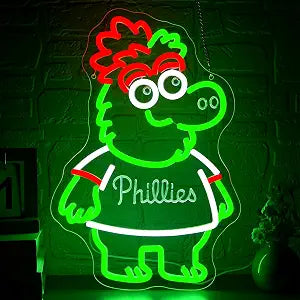 Baseball Logo Neon Sign for Wall Decor Team Mascot LED Light for Man Cave