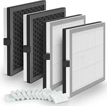 JF180 Replacement Filter Compatible with JF180 Air Purifier, 3-in-1 HEPA Filter and Activated Carbon, 4 Pack