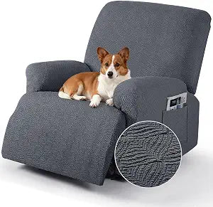 Timeles Recliner Covers Washable, Stretch Chair Slipcovers, Gray