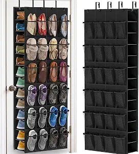 40-50 Pairs Over the Door Shoe Organizer, Large Double-Sided Pockets Hanging Shoe Rack, Space-Saving Closet Door Organizer Fits Boots,Sneakers or Larger Shoes,Shoe Storage for Bedroom, Closet,Entryway