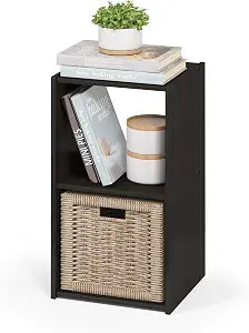 Furinno Pelli Cubic Storage Cabinet, 2x1, Espresso