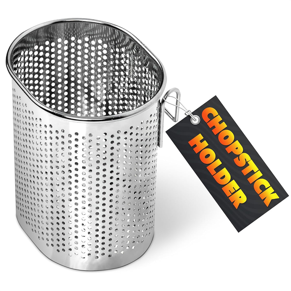 VIKROM Chopstick Holder for Dishwasher with Hooks, Stainless Steel Basket
