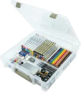 ArtBin Super Satchel 1-Compartment Craft Storage Box, Clear