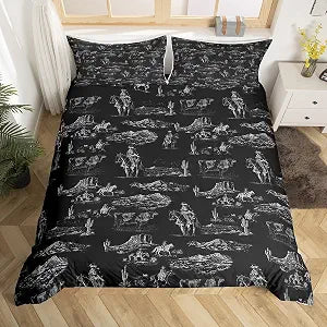Feelyou Wild West Cowboy Bedding Set Twin Size Boys Girls Teens