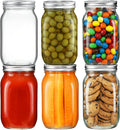 YEBODA 32 oz Wide Mouth Mason Jars with Lids, Glass Canning Jars, 6 Pack