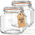 Glass Jars with Airtight Lid, 81oz Wide Mouth Canisters for Food Storage