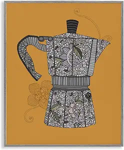 Coffee Maker Boho Botanical, 11 x 14 Inch Framed Gicle Print