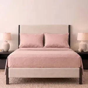 Aerosoles Snake Skin Embossed 6 Piece Sheet Set, Blush, Soft Brushed Microfiber Bedding, Luxury Hotel Collection