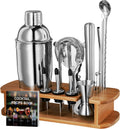 FineDine Stainless Steel Bar Set Cocktail Shaker Set Bartender Kit
